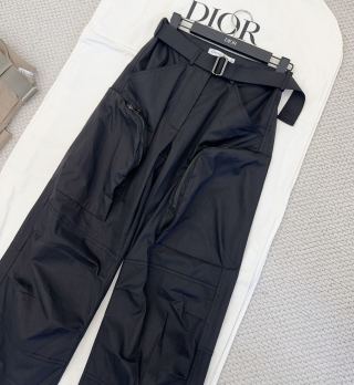 CD 25 Belt Pant Black and Beige Nylon Polyester