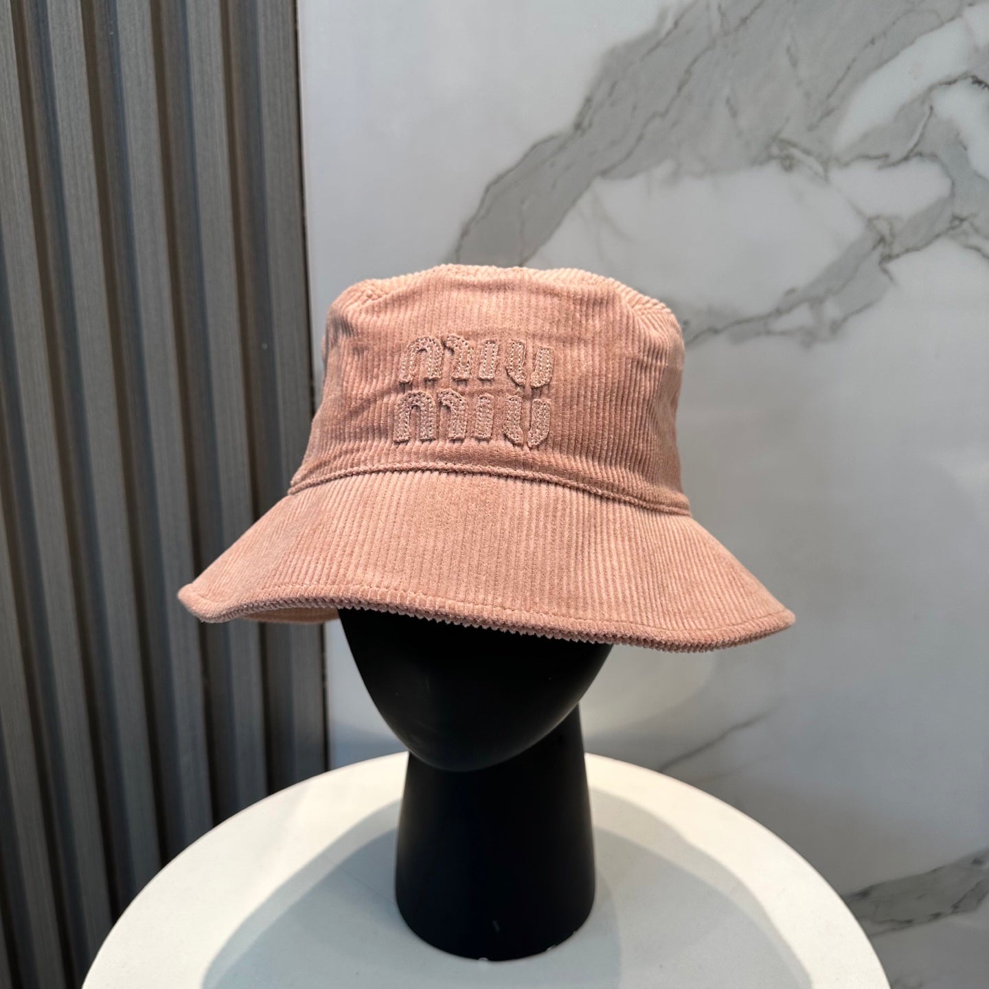 Miumiu Logo Corduroy Bucket Hat 211730