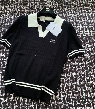 Celine 25 Collared Polo-style Short-sleeve Tops