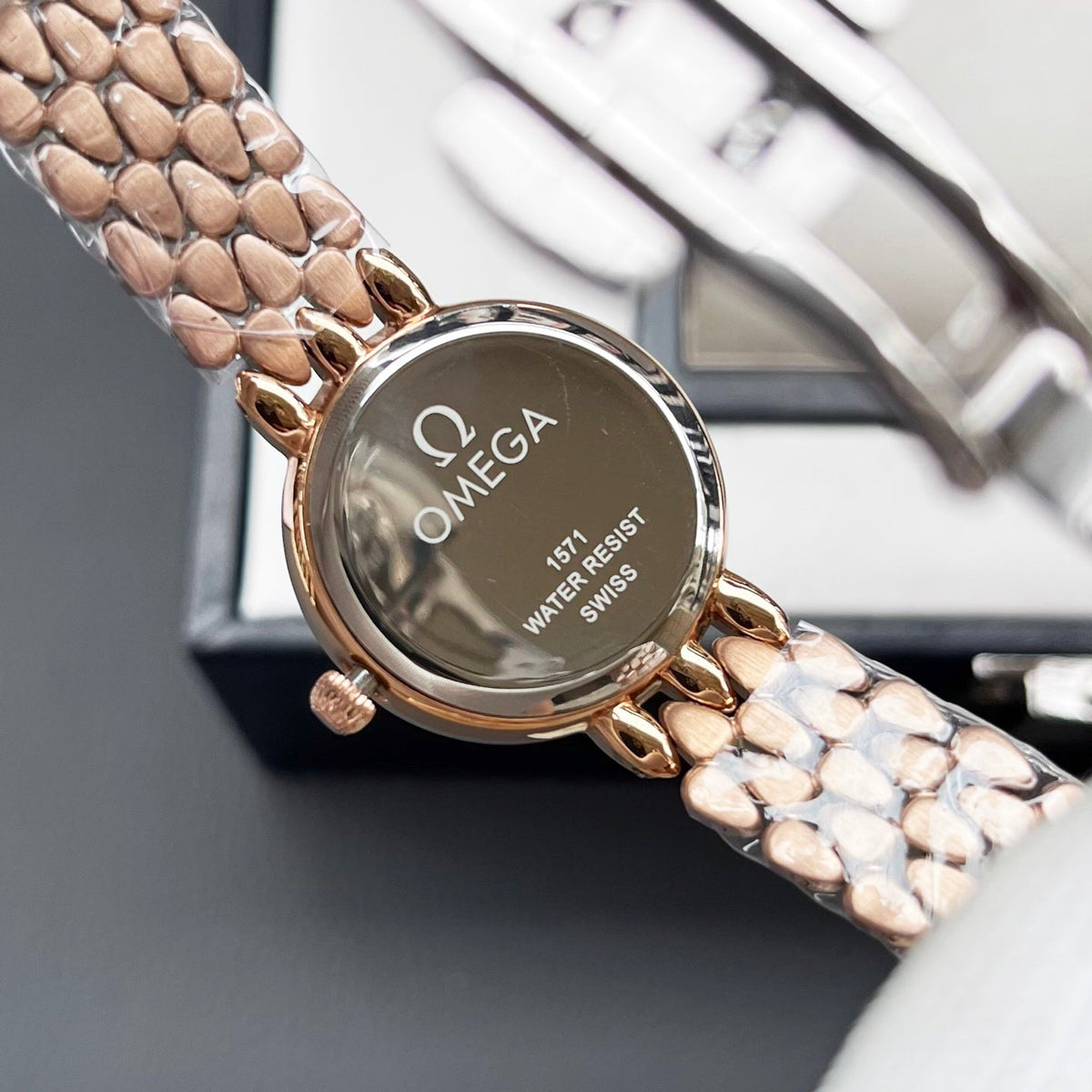 Omega De Ville 28mm Pink Gold Strap