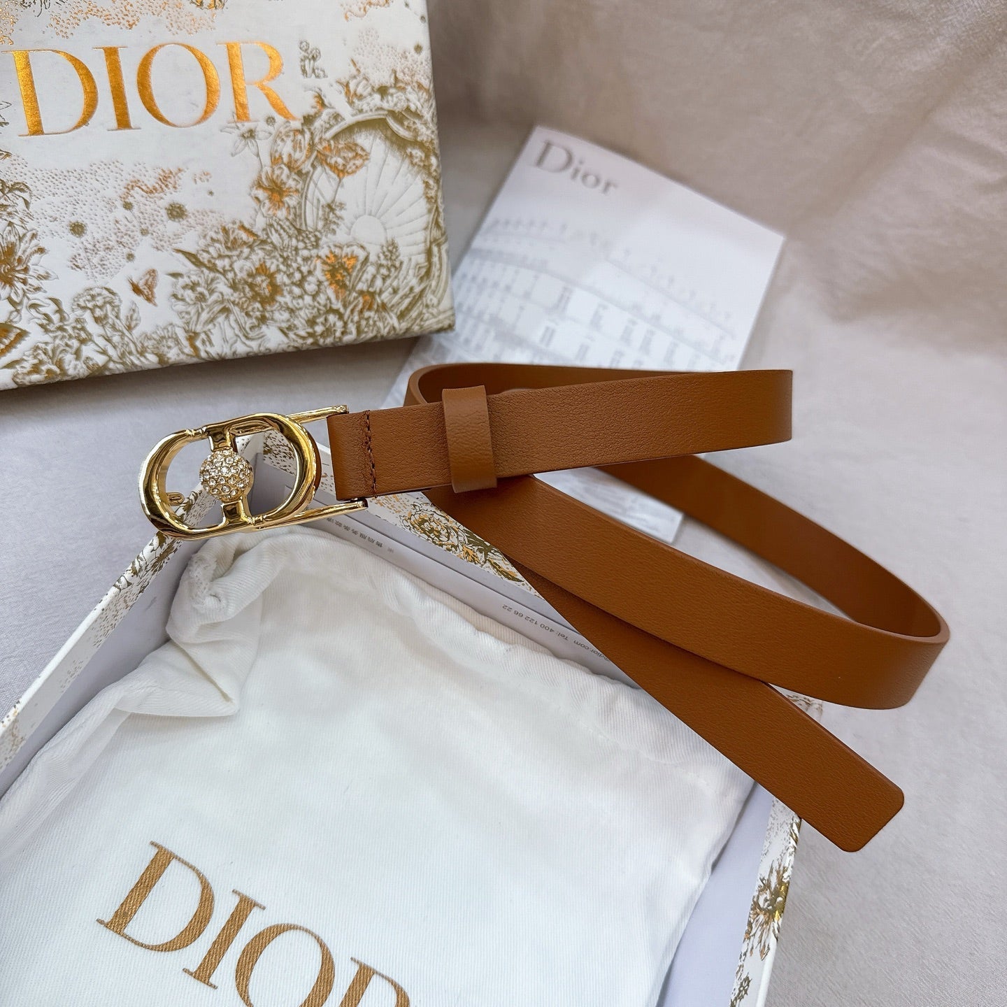 Dior Montaigne Belt 20mm Grained Calfskin 195304