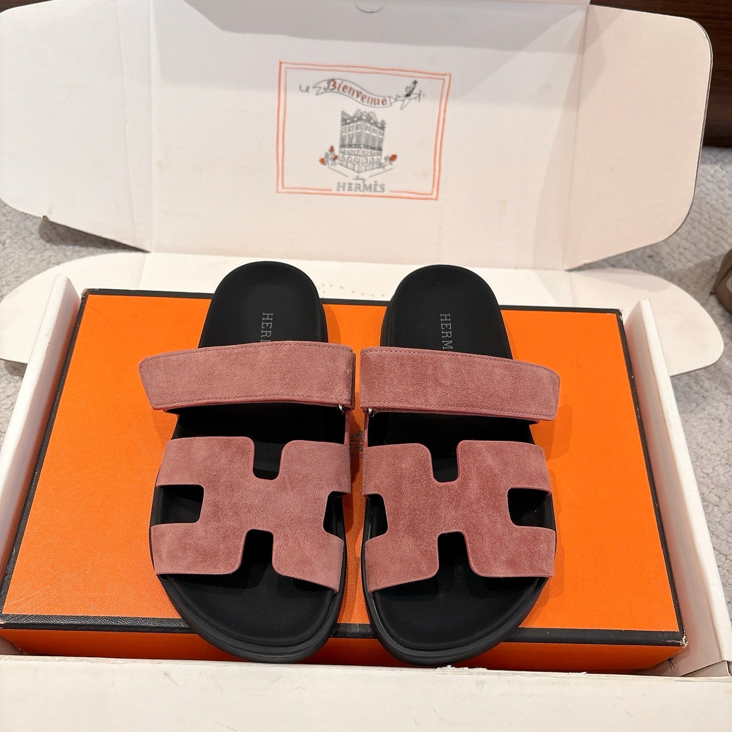 Hermes 2026 Chypre Sandal Suede 595828