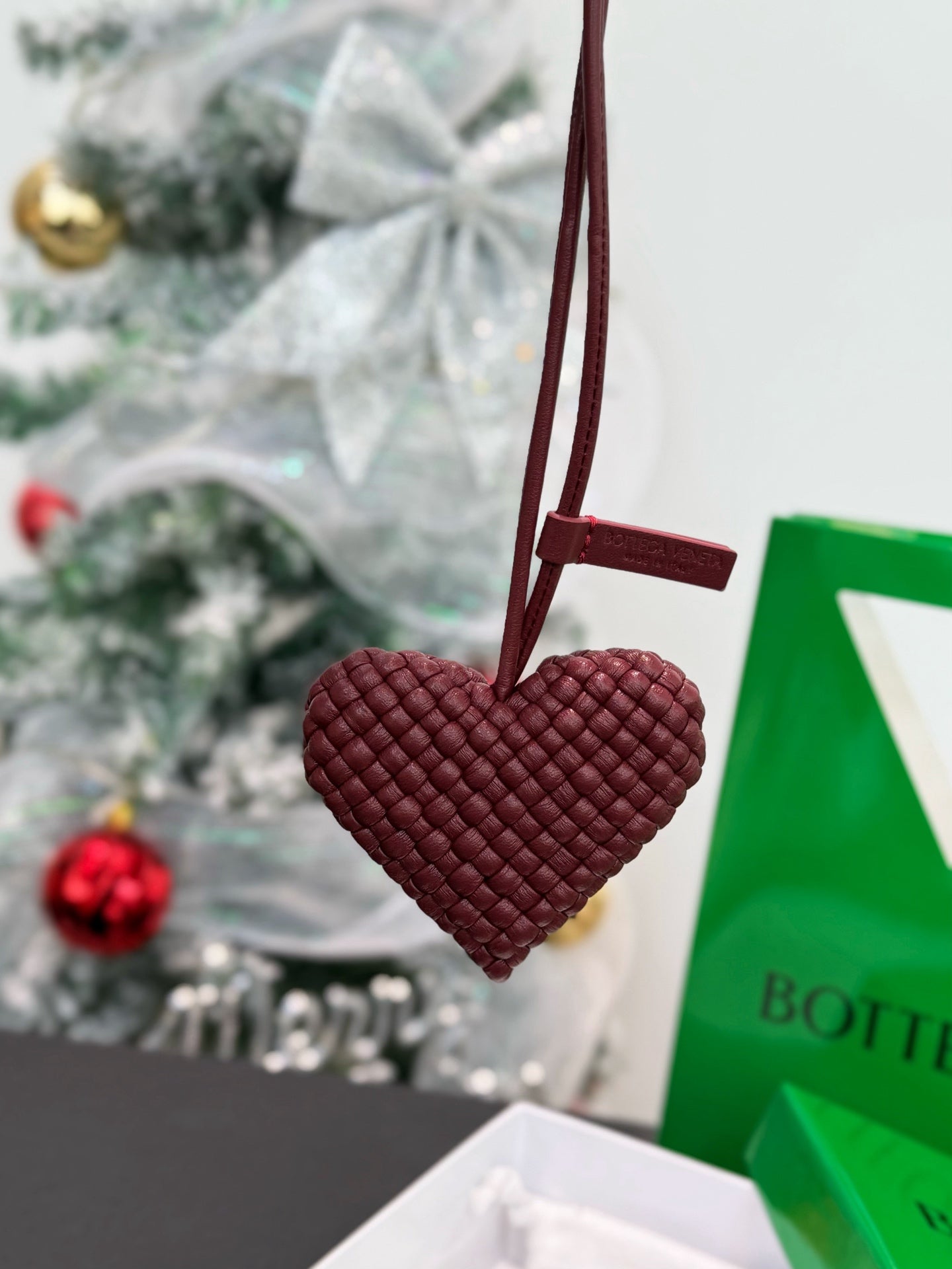 Bottega Veneta Heart Charm Lambskin