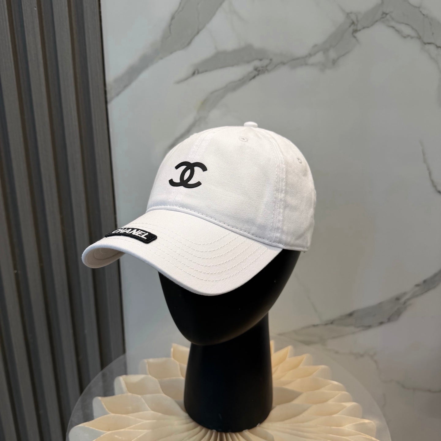 Chanel Logo Baseball Cap Cotton 323818