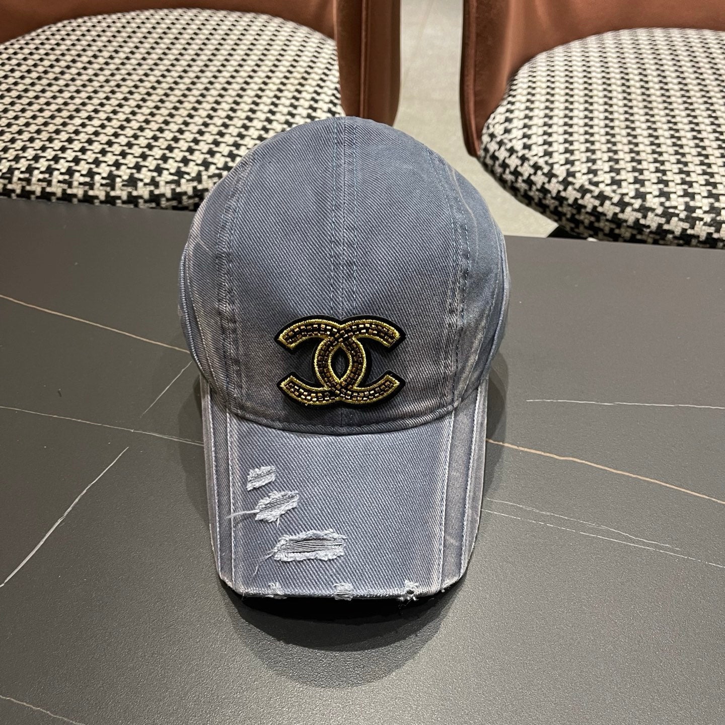 Chanel Embroidered Logo Cap 221124