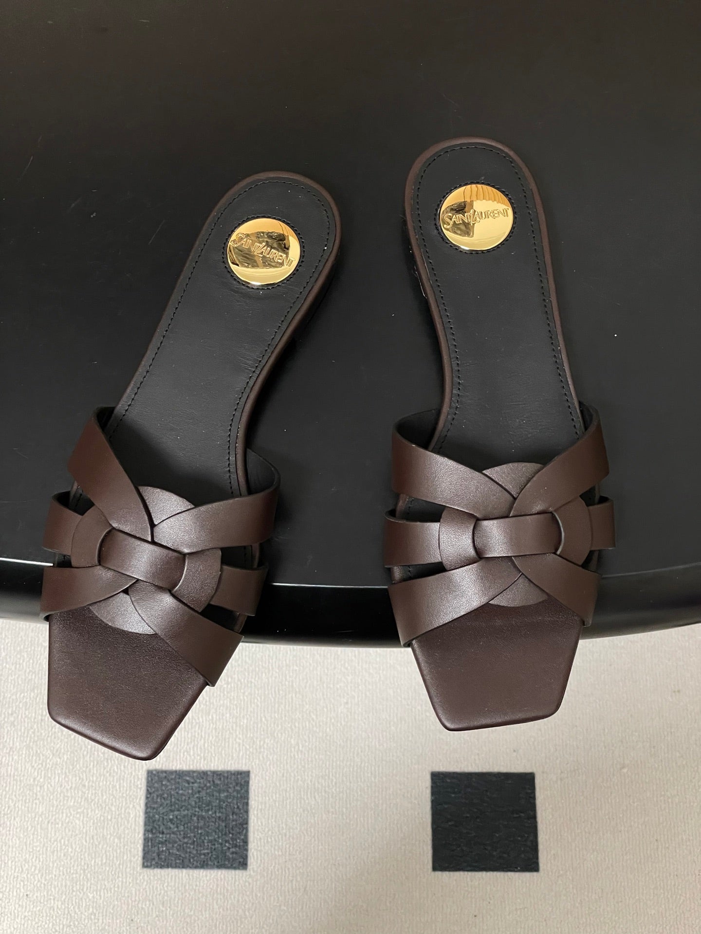 YSL 26ss Melody Stiletto Flat Slippers Calfskin