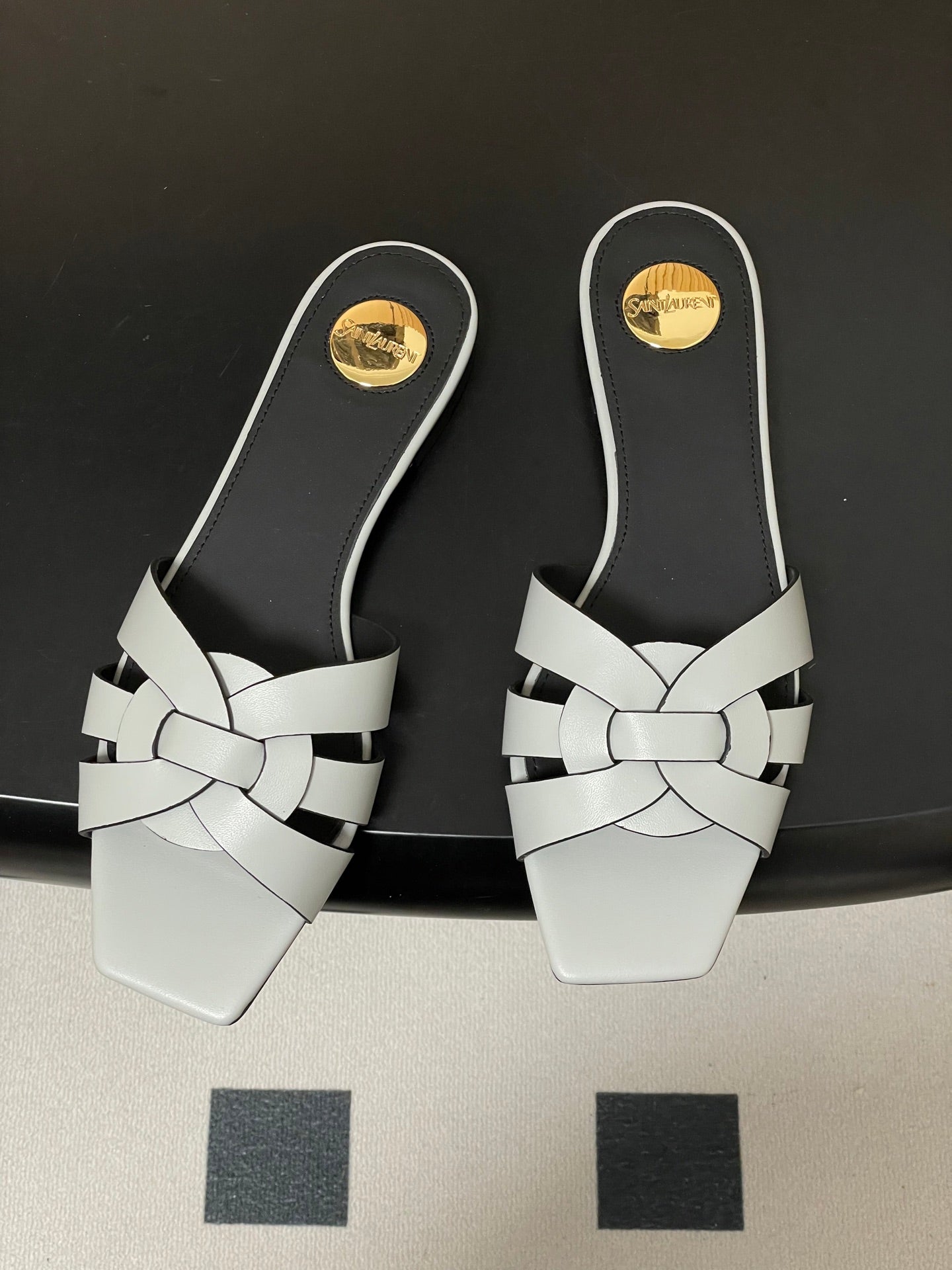YSL 26ss Melody Stiletto Flat Slippers Calfskin