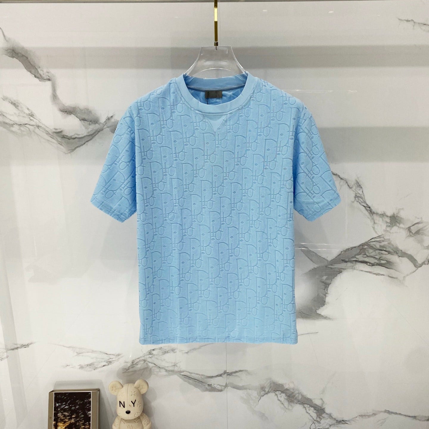 CD 26A Men Custom Terry Jacquard Crew Neck T-Shirt Fabric 290104