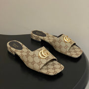 GG 26ss Flat Slippers  Canvas Monogram