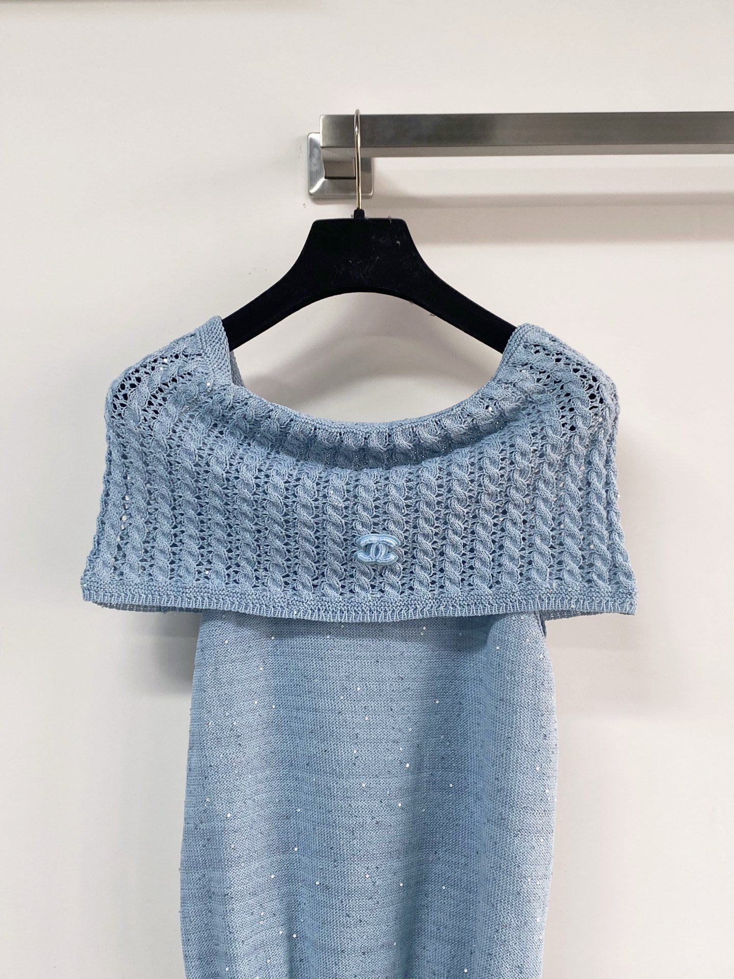 Chanel 2026 Off-the-shoulder Knitted Top Wool Cashmere