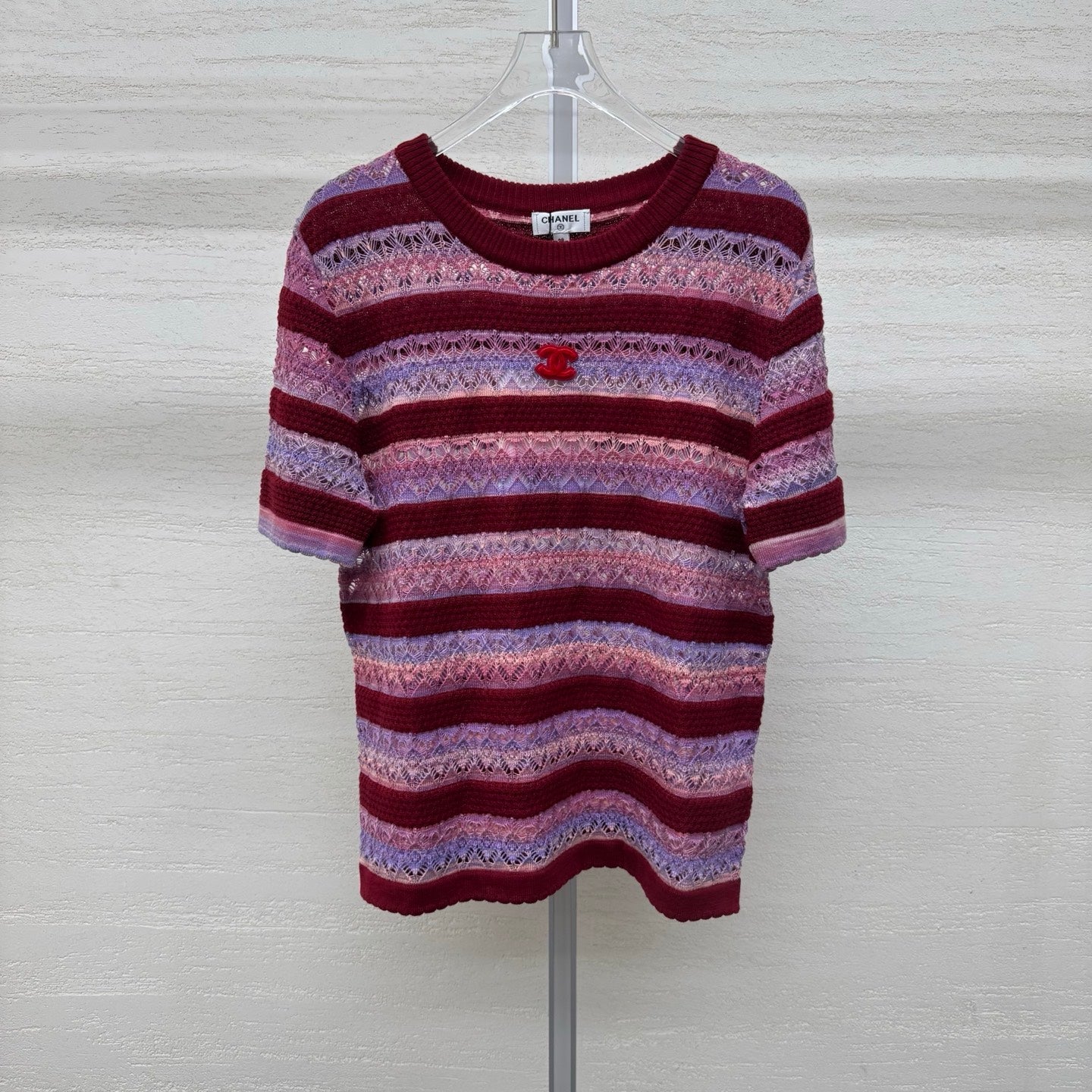 Chanel 2026 Crew Neck Short-Sleeve T-Shirt Wool Acrylic 356921