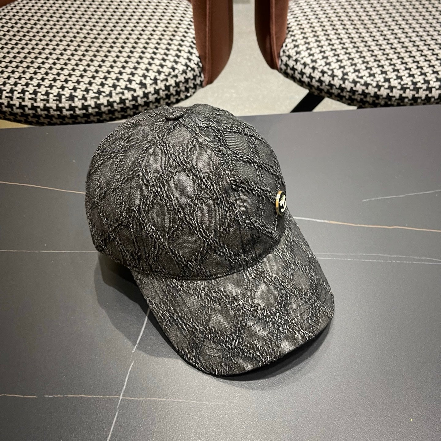 Chanel Logo Denim Hat 213506