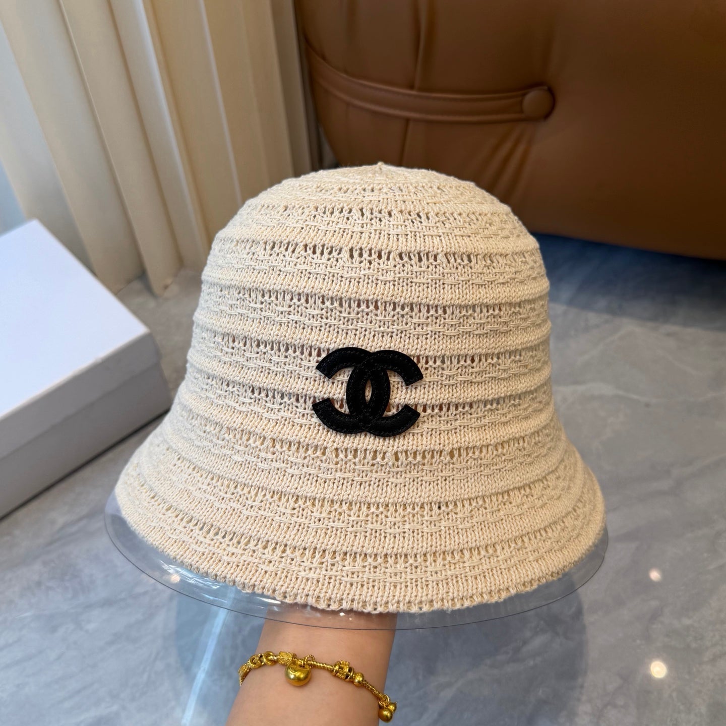 Chanel Knitted Straw Hat 229240