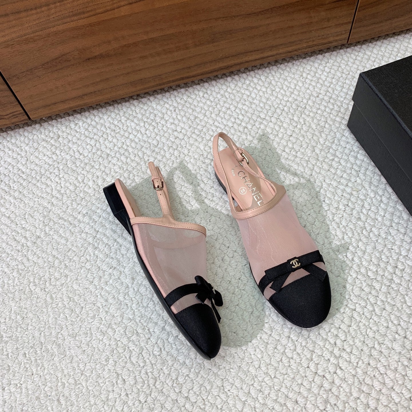 Chanel 2026 Slingback Flats Mesh Grosgrain 792615