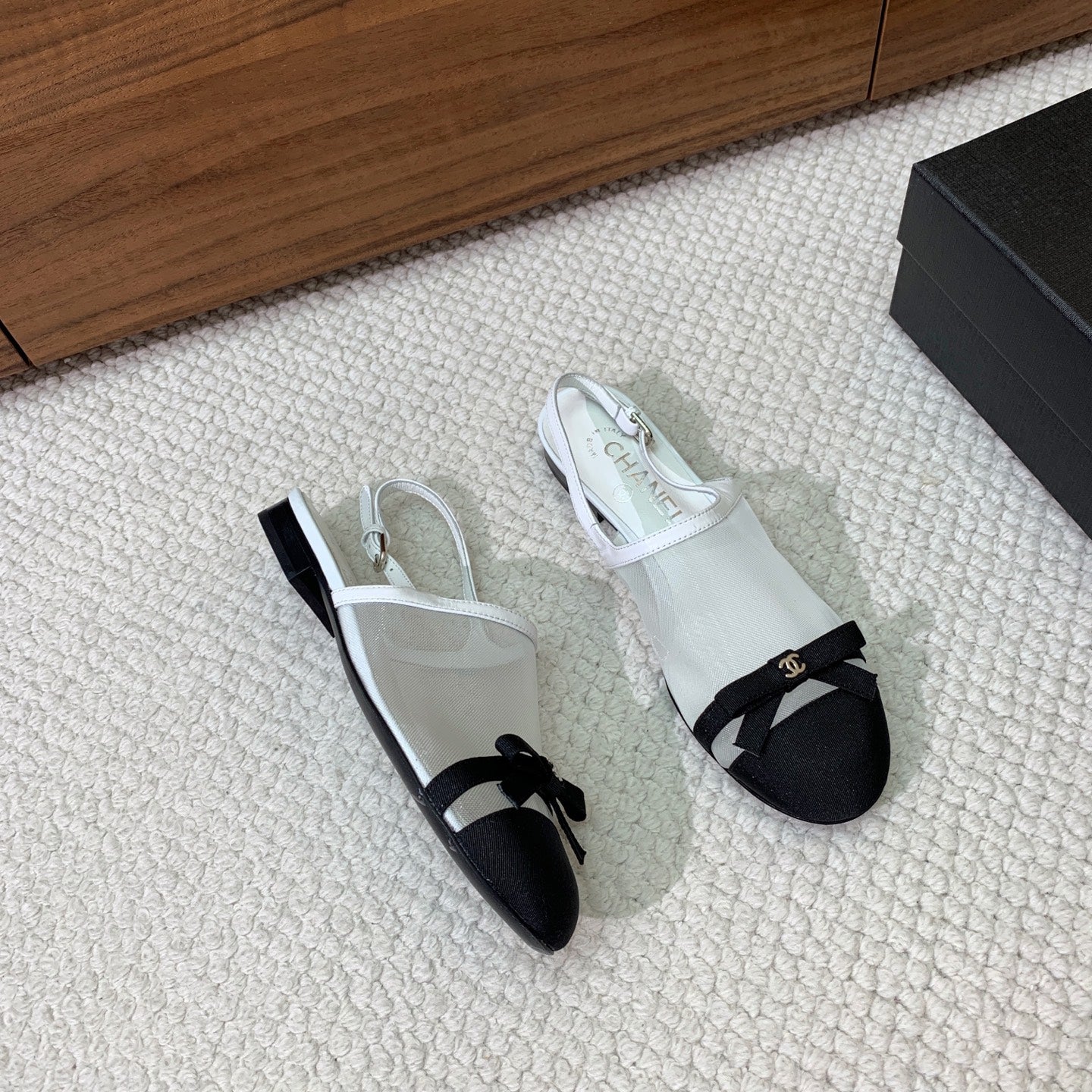 Chanel 2026 Slingback Flats Mesh Grosgrain 792615