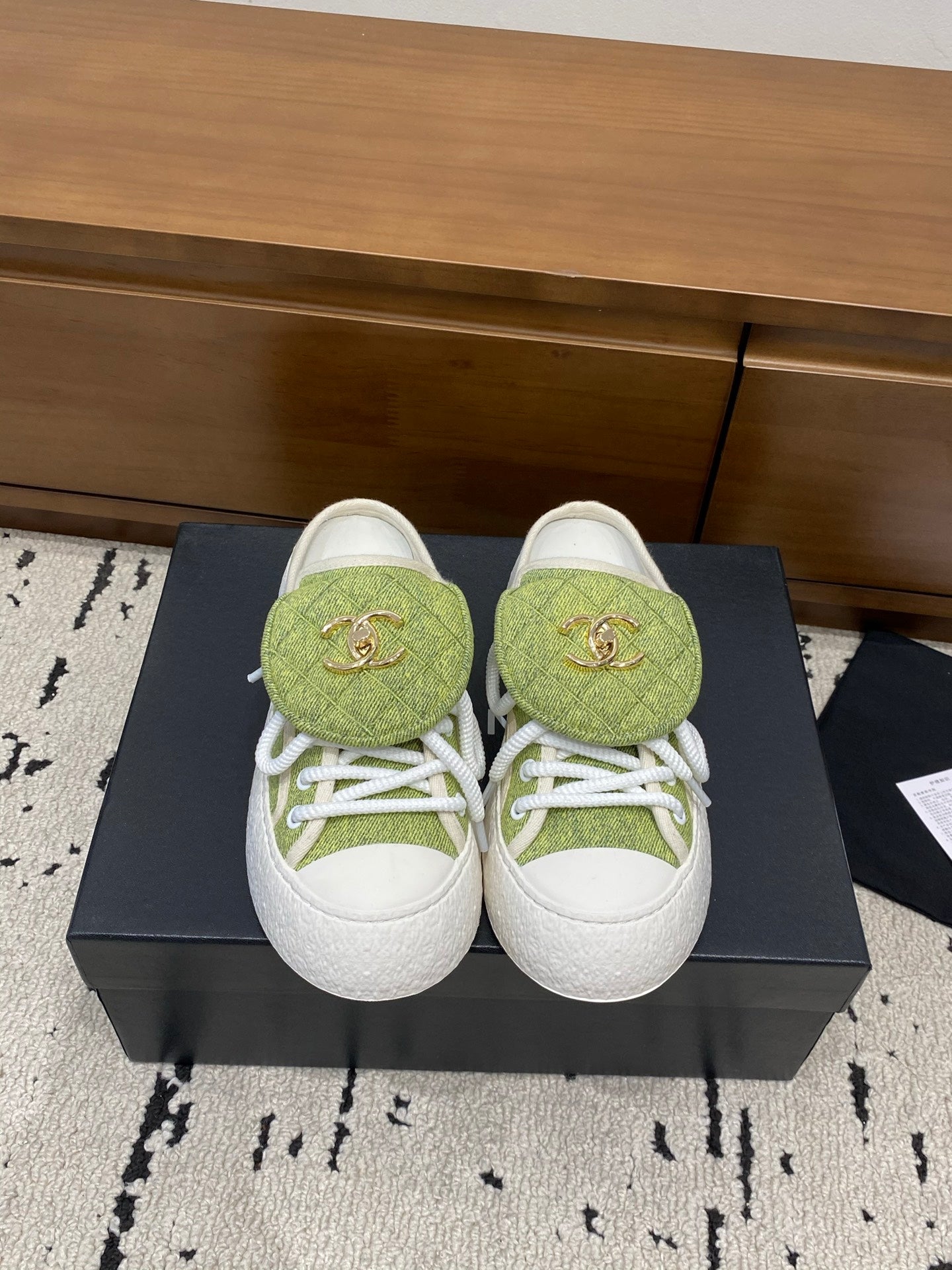 Chanel 2026 Platform Mule Sneakers Canvas Leather 790071