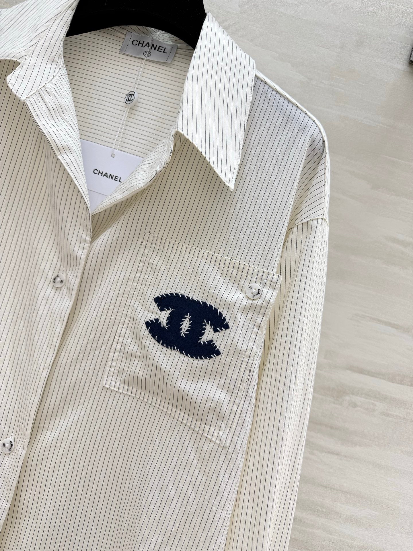 Chanel 2026 Striped Shirt Cotton 224355