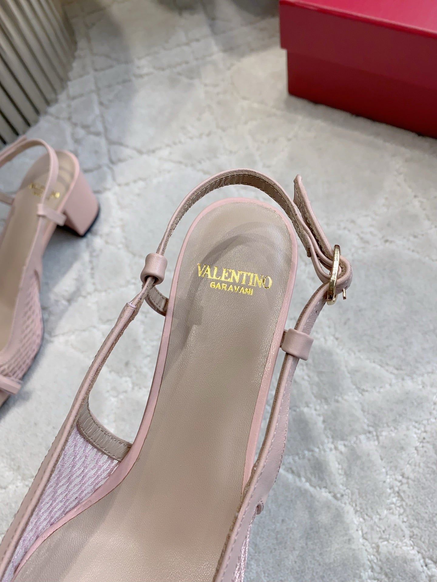 VT 26s Bow-tie Slingback 55 Mesh Calfskin