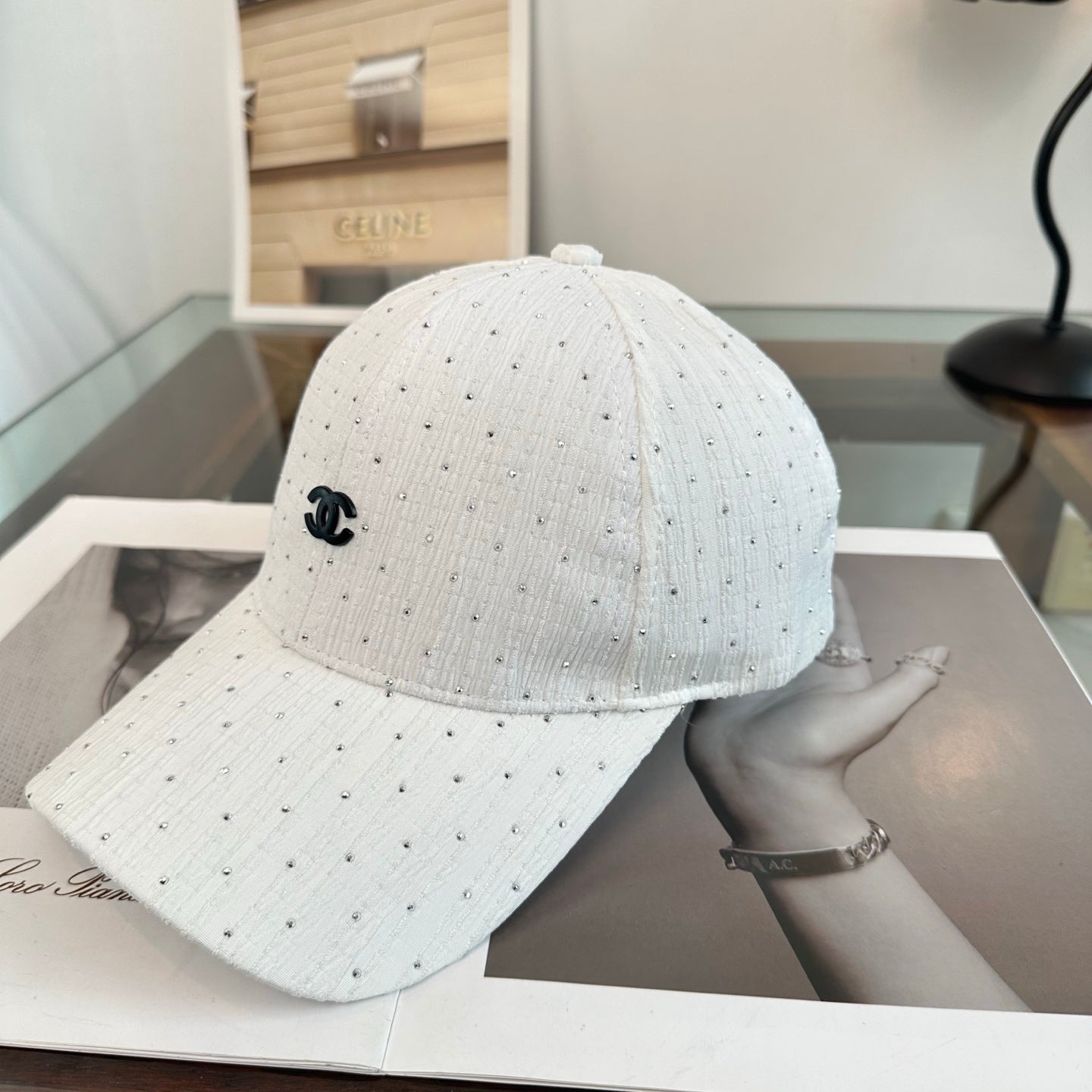 Chanel Rhinestone Baseball Cap 229112