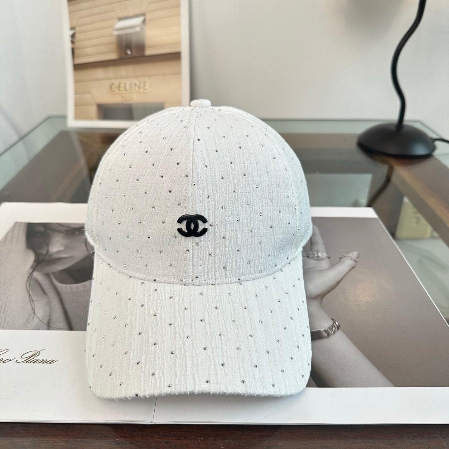 Chanel Rhinestone Baseball Cap 229112