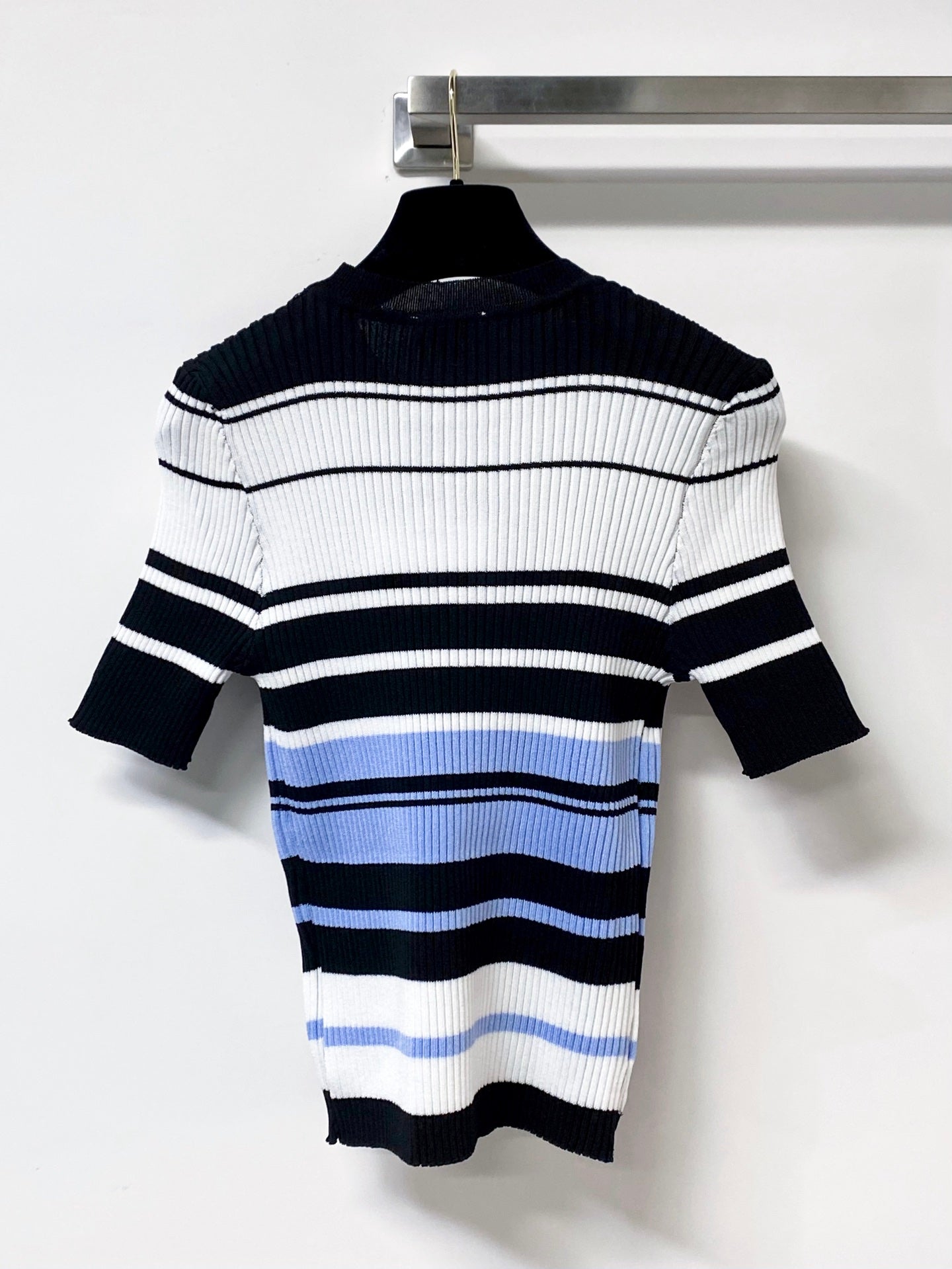 Chanel 2026 Strips Short-Sleeve Shirt Acrylic 278214