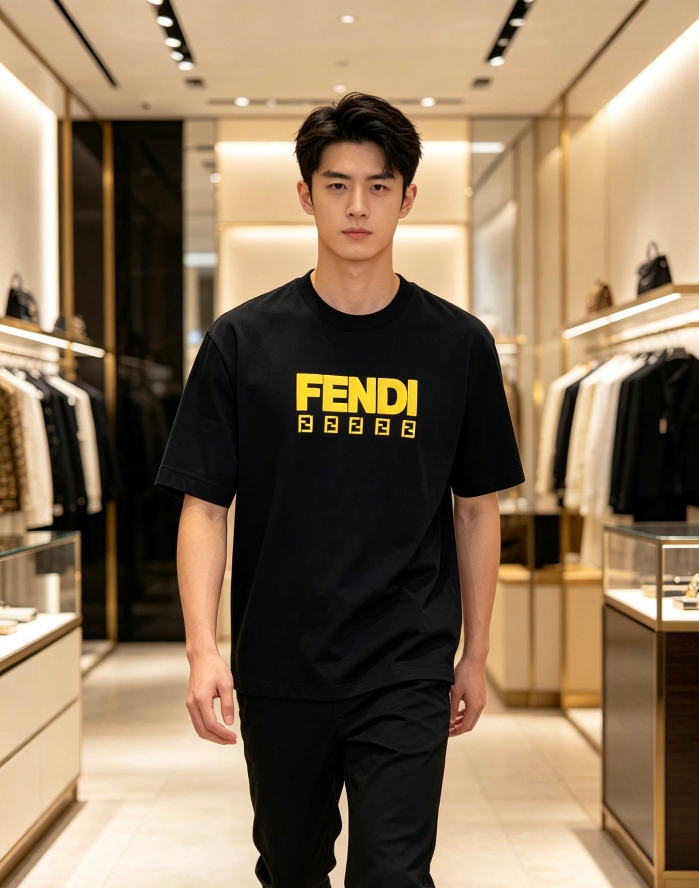 Fendi 2026 Men's Short-Sleeve T-Shirt Cotton 830791