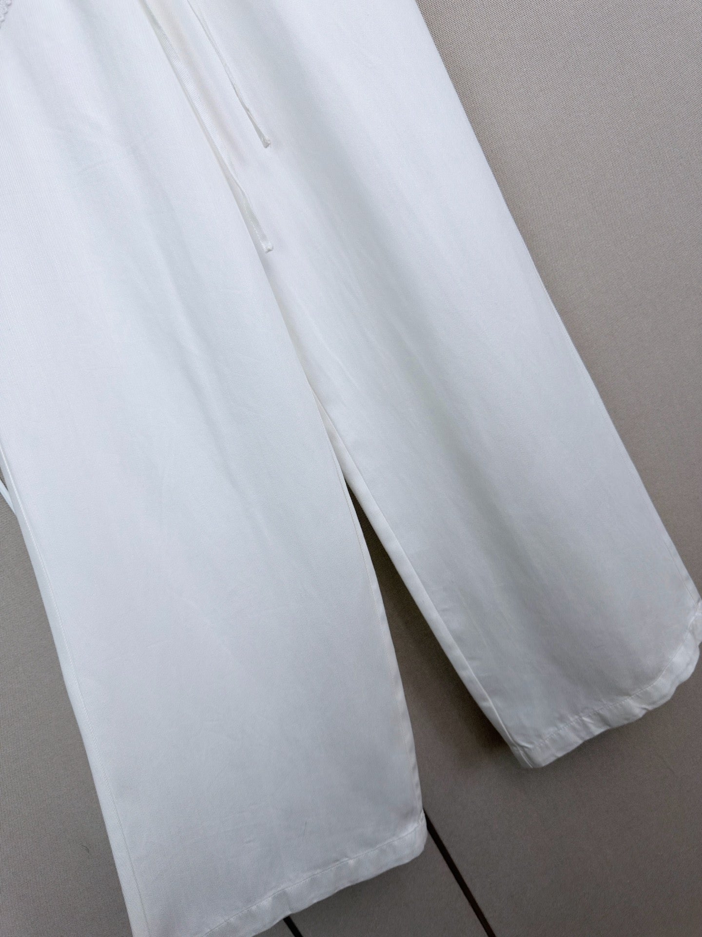 Chanel 2026 Denim Wide-leg Pants With Openwork Floral Cotton 358402
