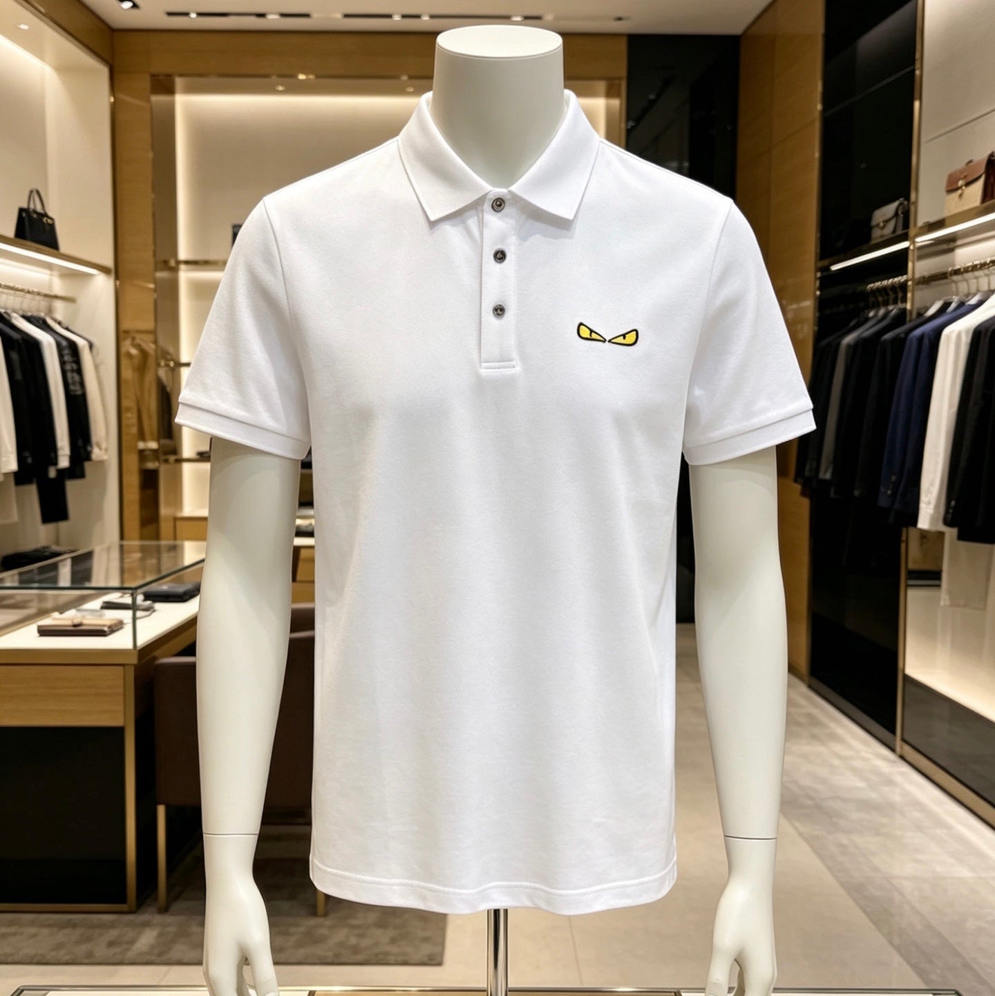 Fendi 2026 Men's Latest Polo Shirt Fabric 736647