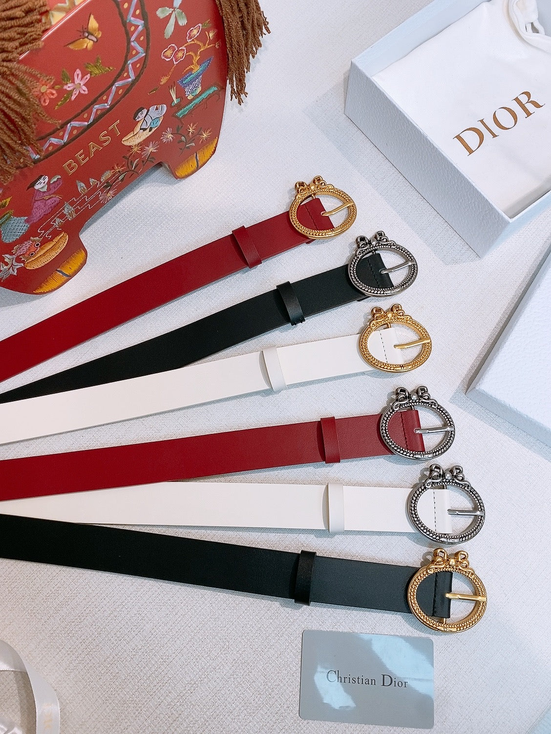 Dior Médaillon Belt 30mm With Bow Calfskin 207707