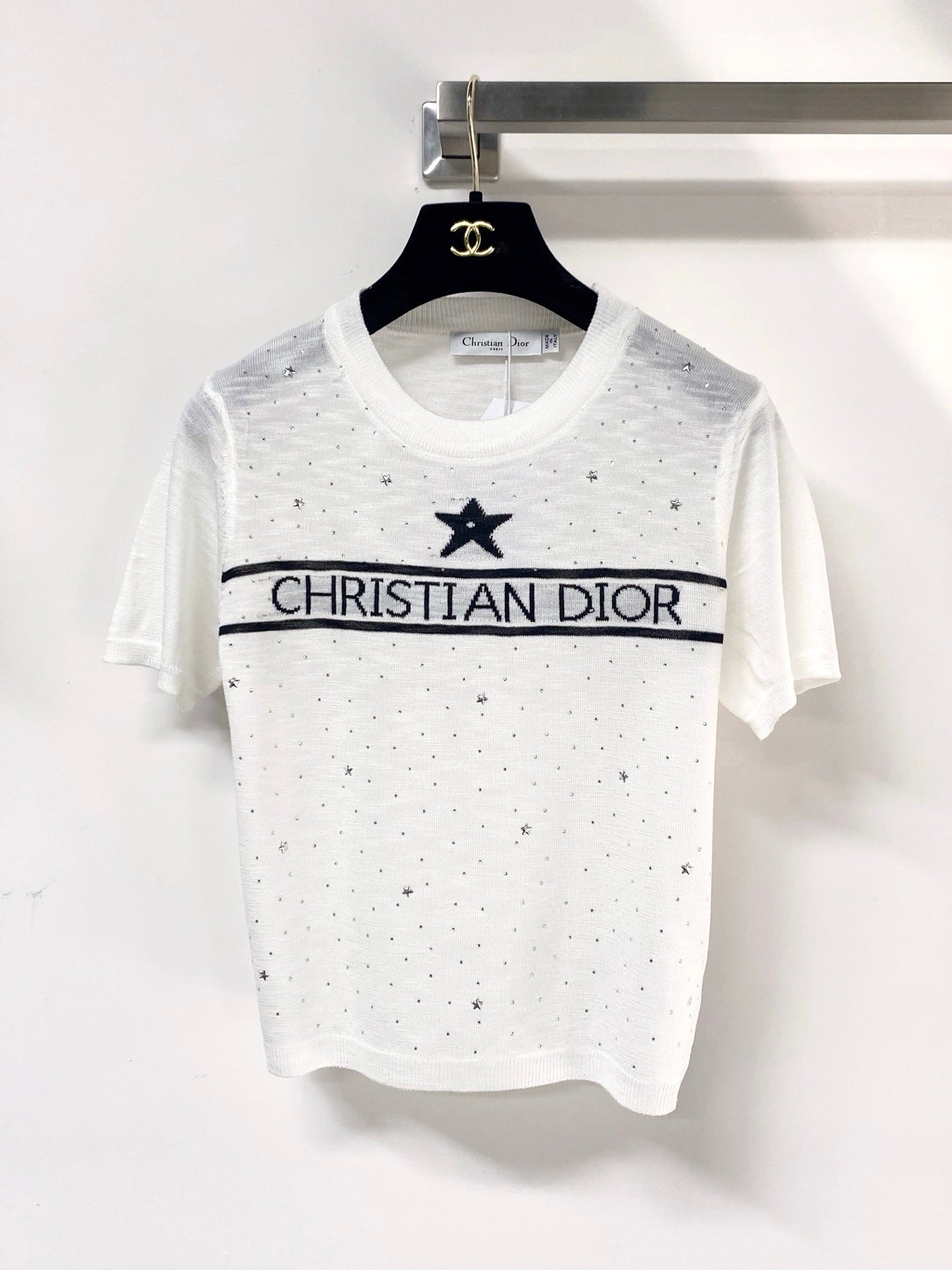 Dior 2026 Star and Logo Knit T-shirt Tencel 405697
