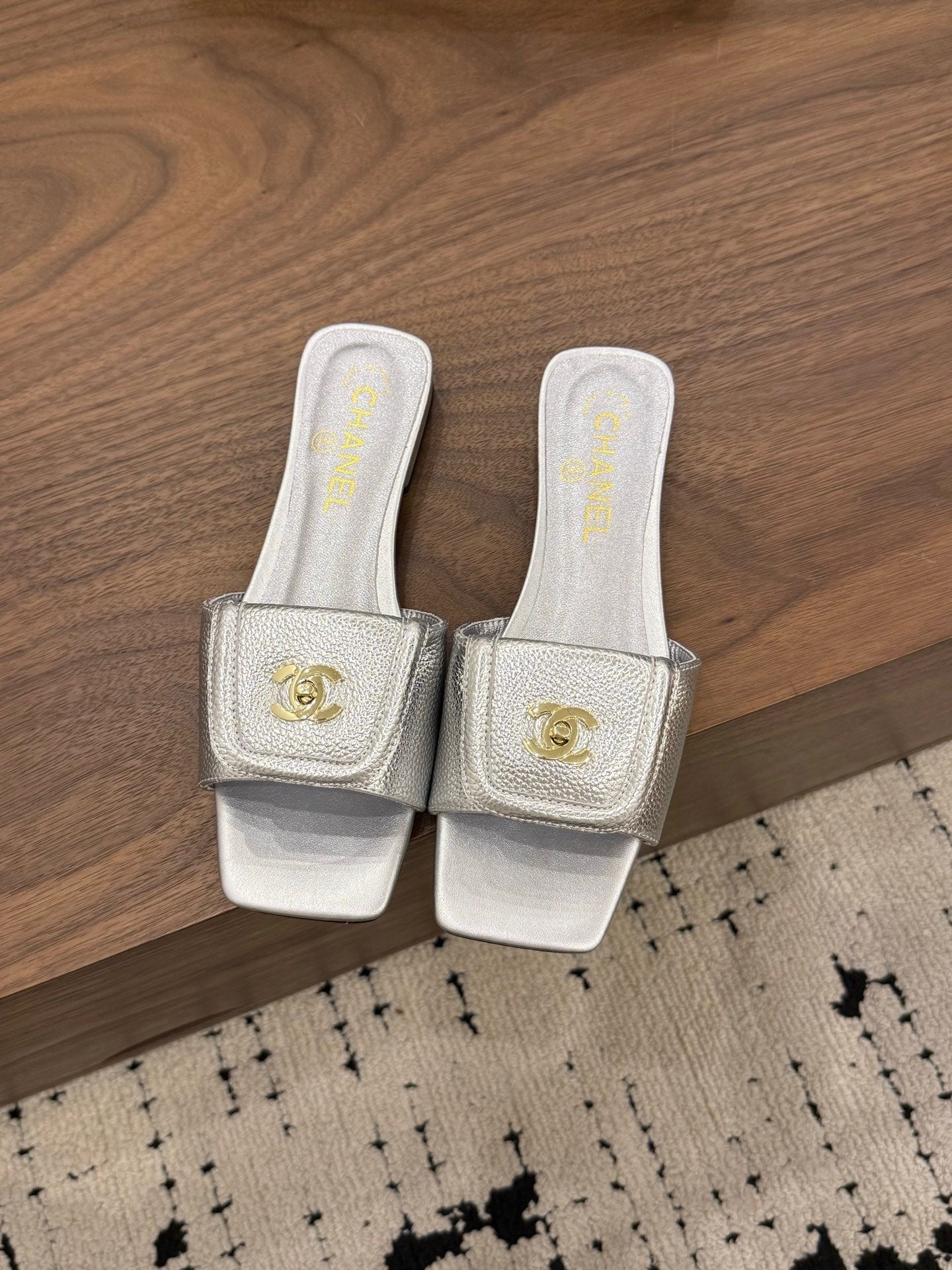 Chanel 2026 Double C Buckle Square Toe Slipper 857303