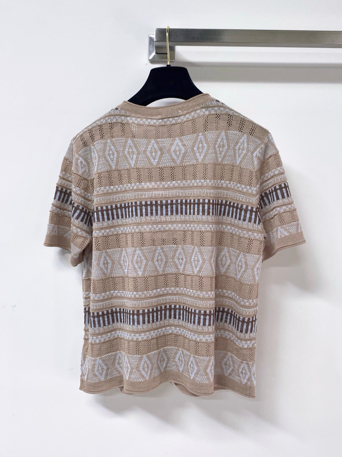 Chanel 2026 Short Sleeve Button Down Cardigan Flax Lelin 435143