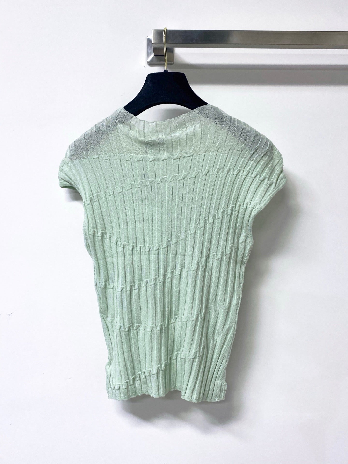 Chanel 2026 Crew Neck Knit Vest Top Tencel 439819