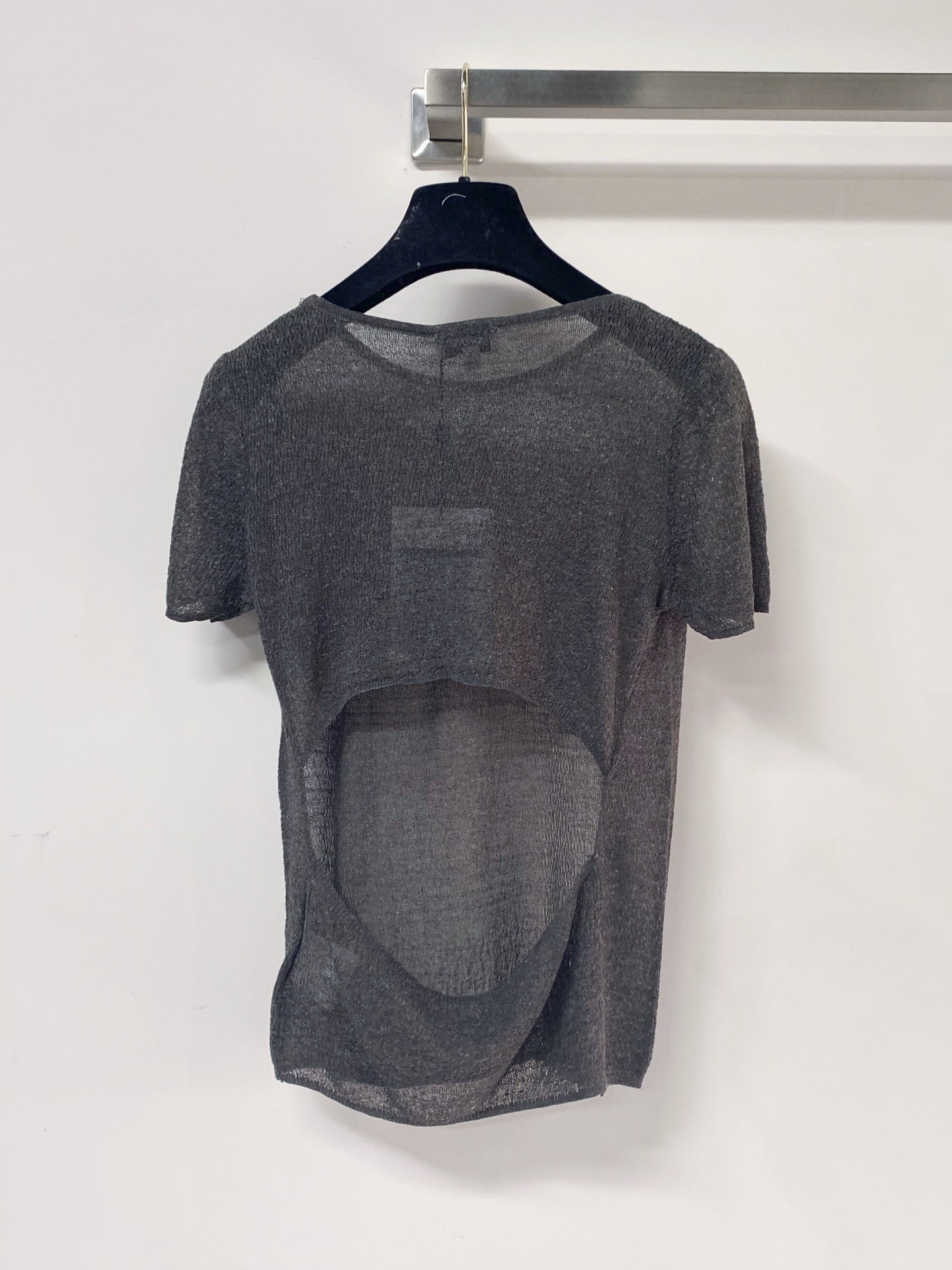 Chanel 2026 Open Knit T-Shirt Laine Wool Metallic Detailing 471873