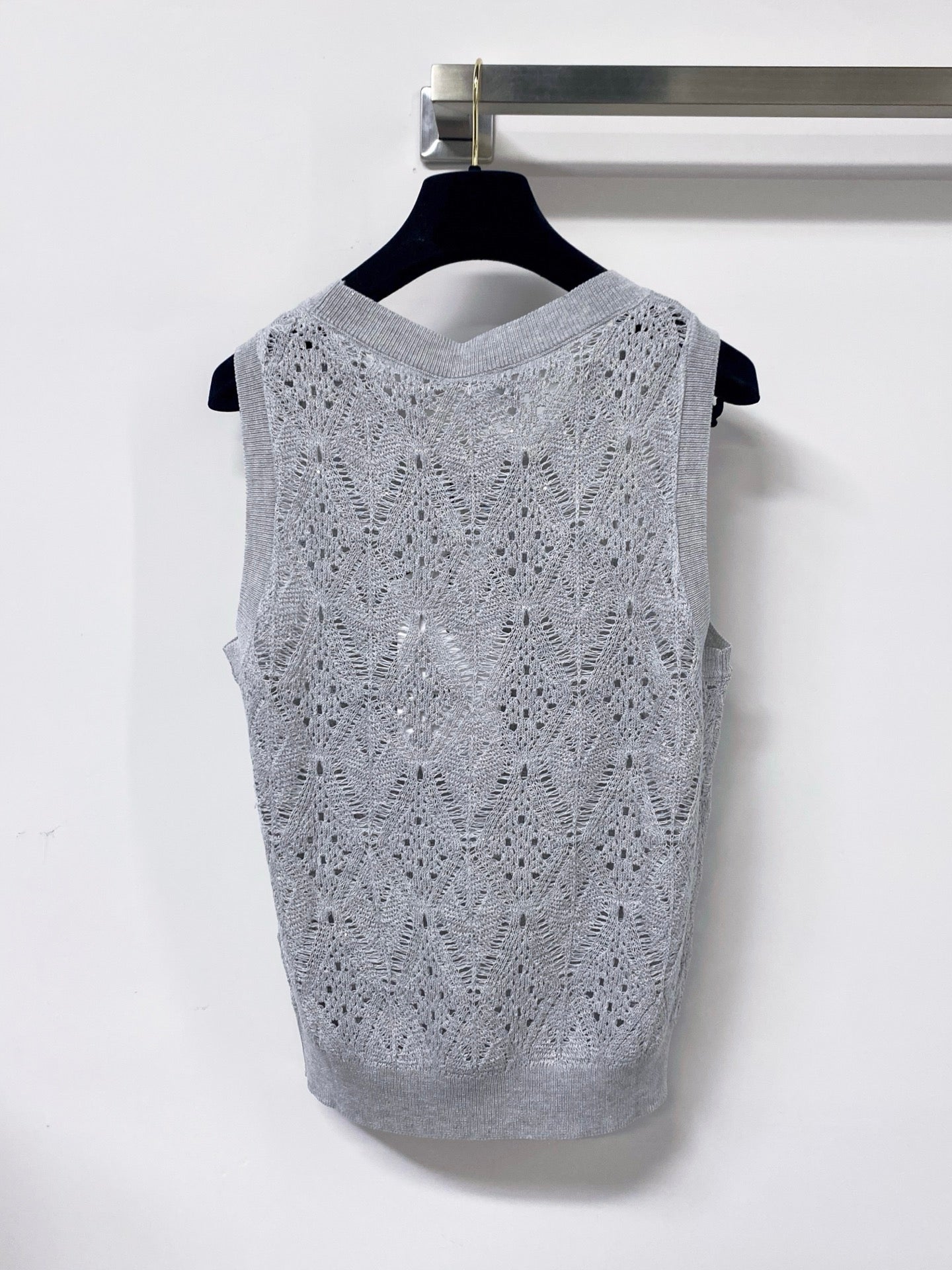 Dior 2026 Knit Vest Decorative Bow Pattern Cotton 479899