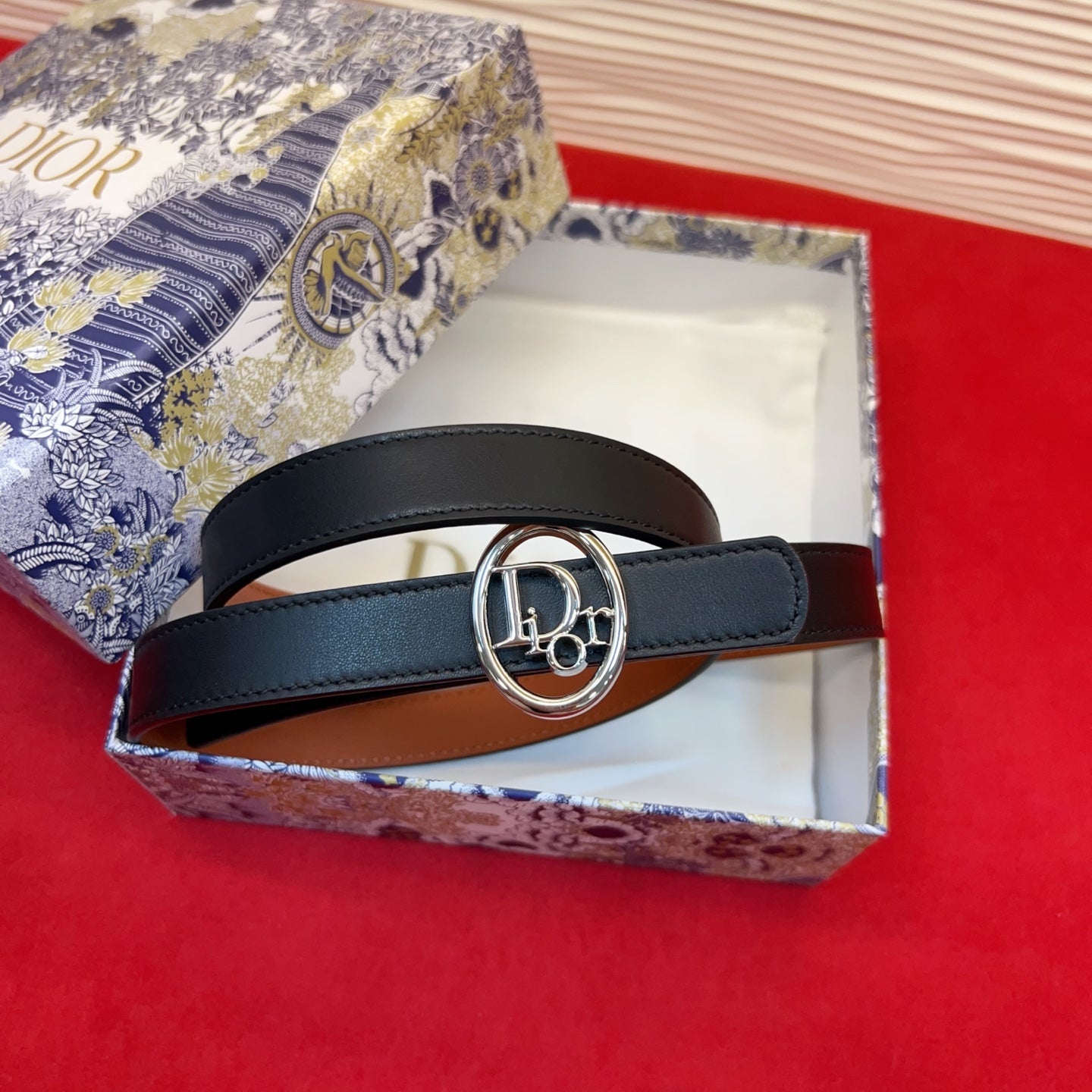Dior 2026 Reversible Leather Belt 2.0cm Smooth Calfskin