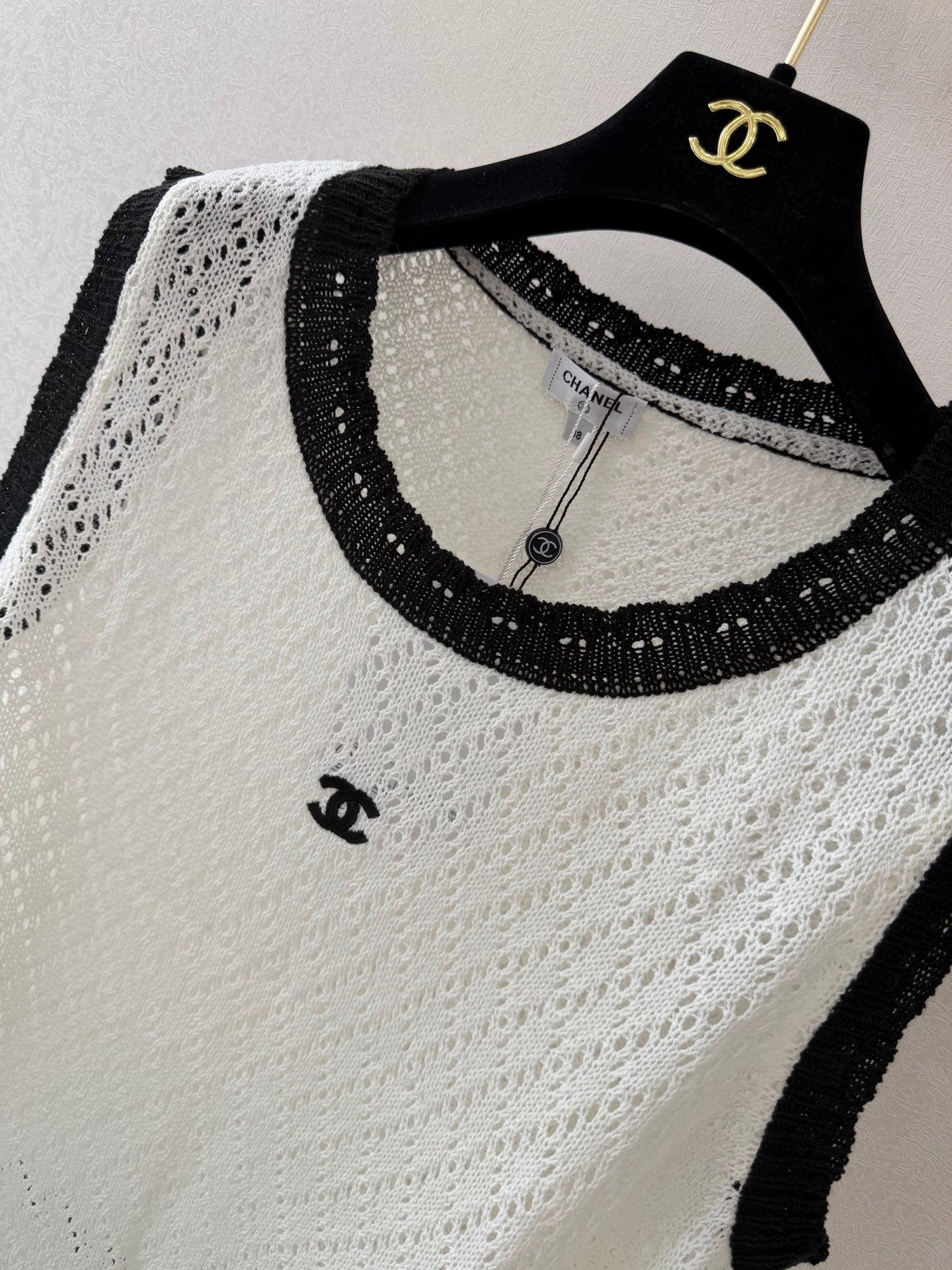 Chanel 2026 Vest Black and White Cotton 394798