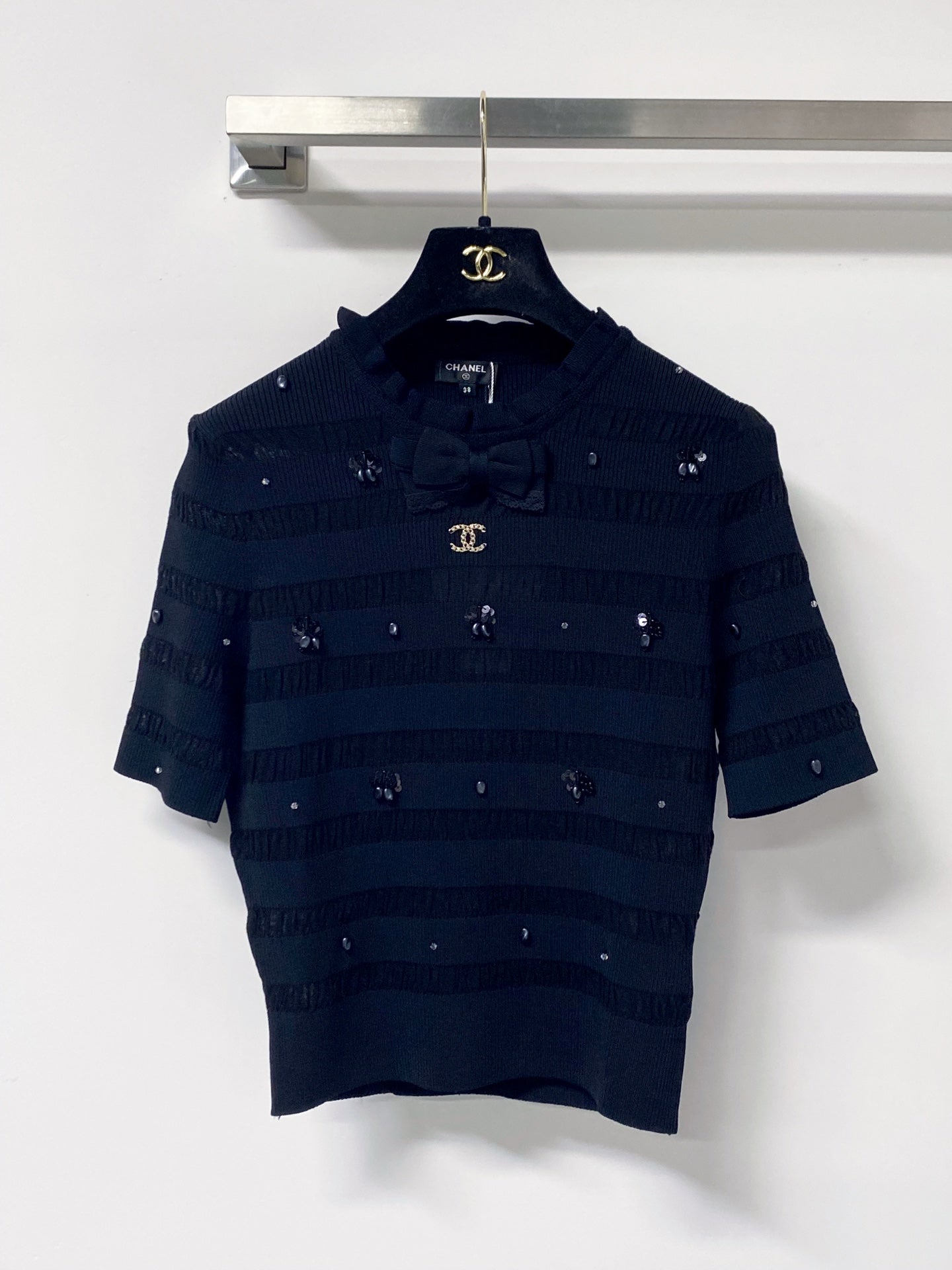 Chanel 2026 Bow Short-Sleeve Shirt Wool 690562
