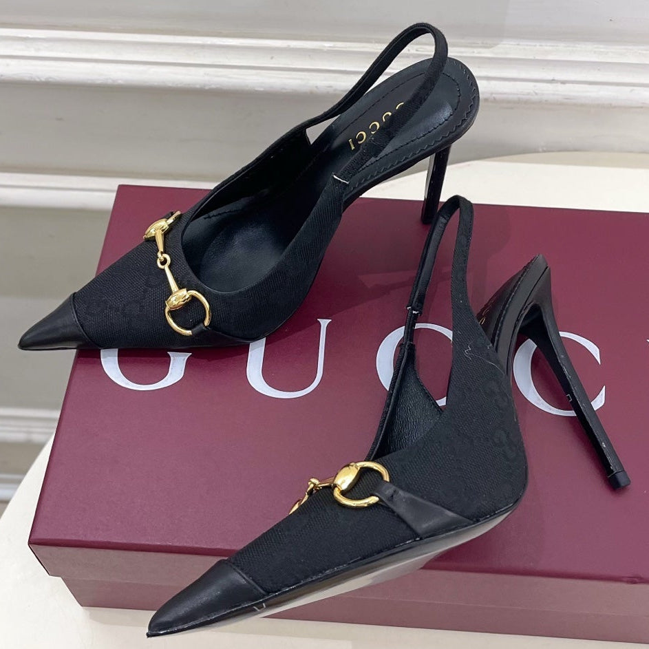 Gucci 2026 Donna Shoe 110mm Cowhide Canvas 946604