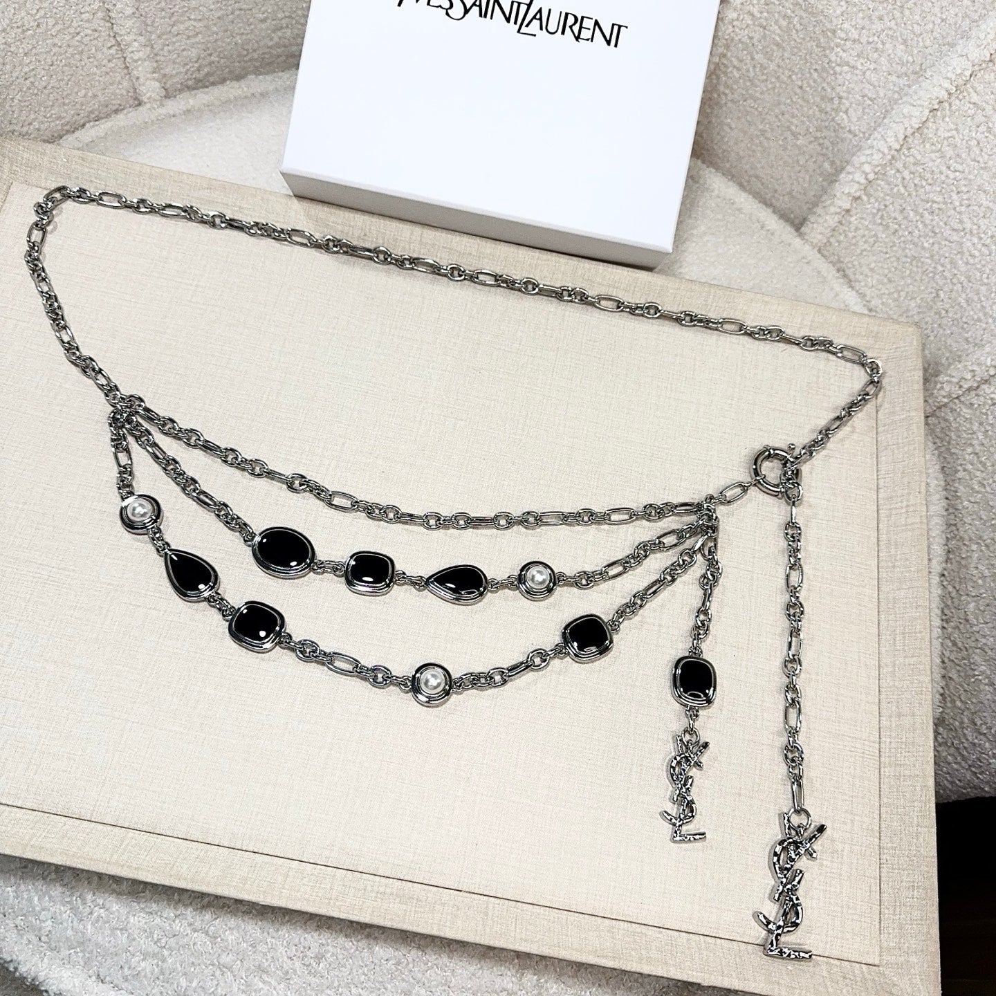 Saint Laurent 2026 Cassandre Chain Belt 215110