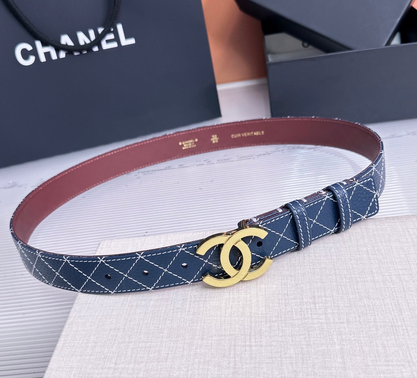 Chanel 2026 Matelassé Belt 30mm Cowhide 215561