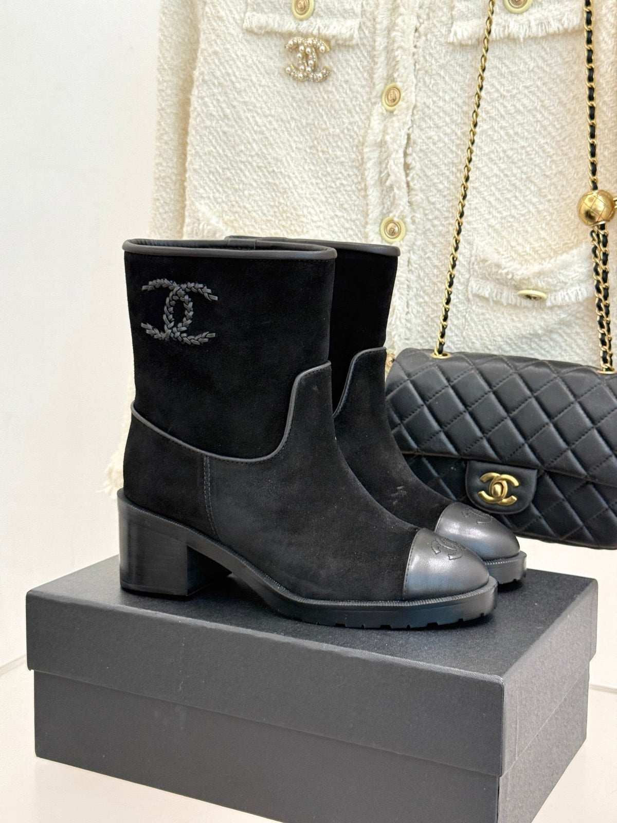 Chanel 2026 Square Heel Boots Pony Hair 188340