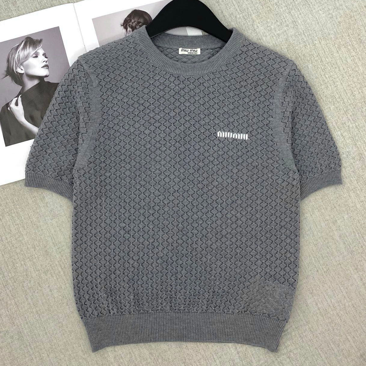 Miumiu 2026 Short Sleeve Sweater Cashmere 433375