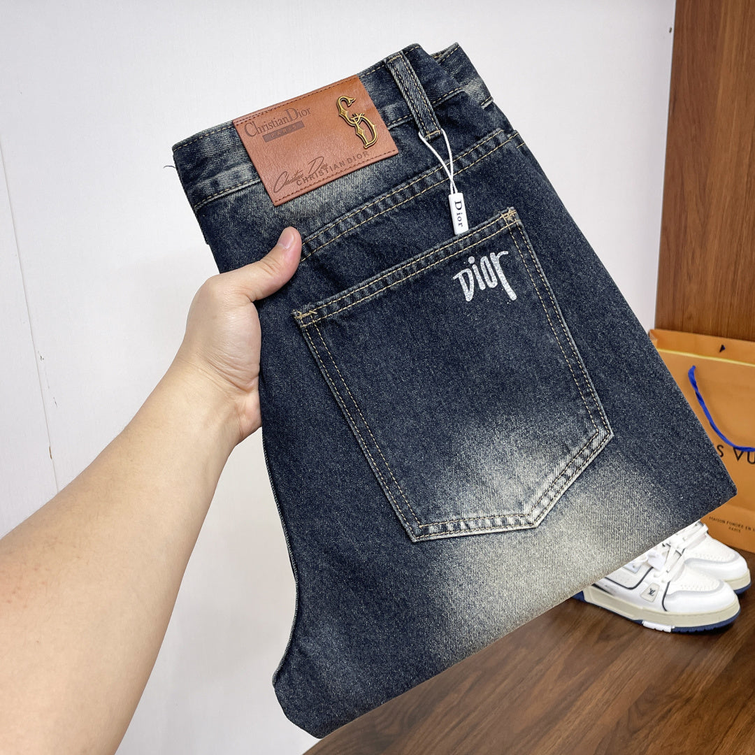 CD 26A Men Wide-Leg Jeans Dark Blue Denim 284963