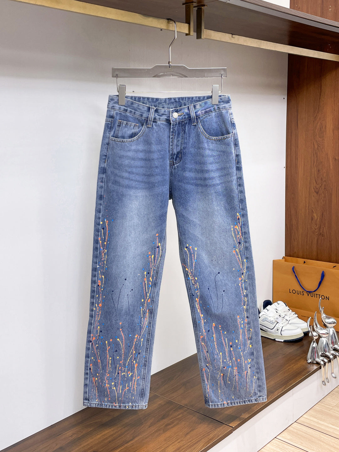 CD 26A Men Wide-Leg Jeans Blue Denim 284959