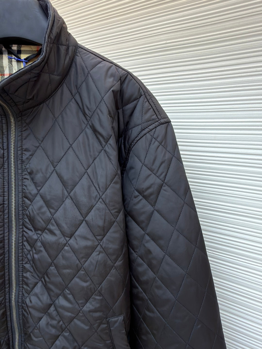 Burberry 25 Quilted Down Jacket Black Nylon Fabric