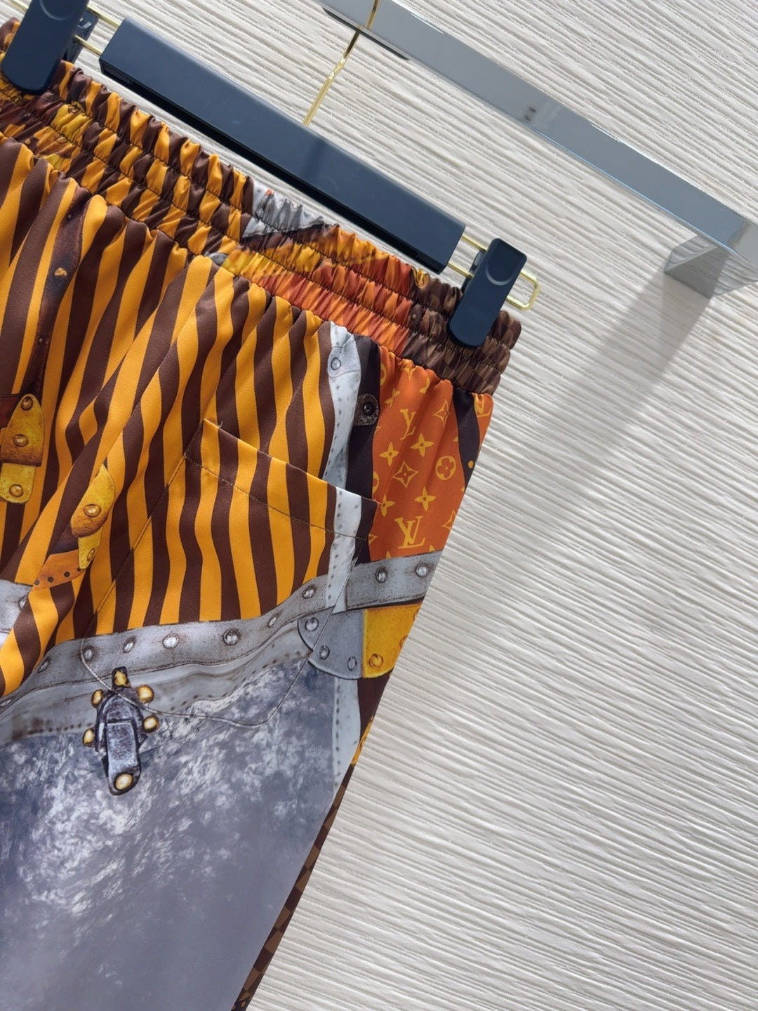 LV 25 Retro Elegant Trousers Multicolor Polyester
