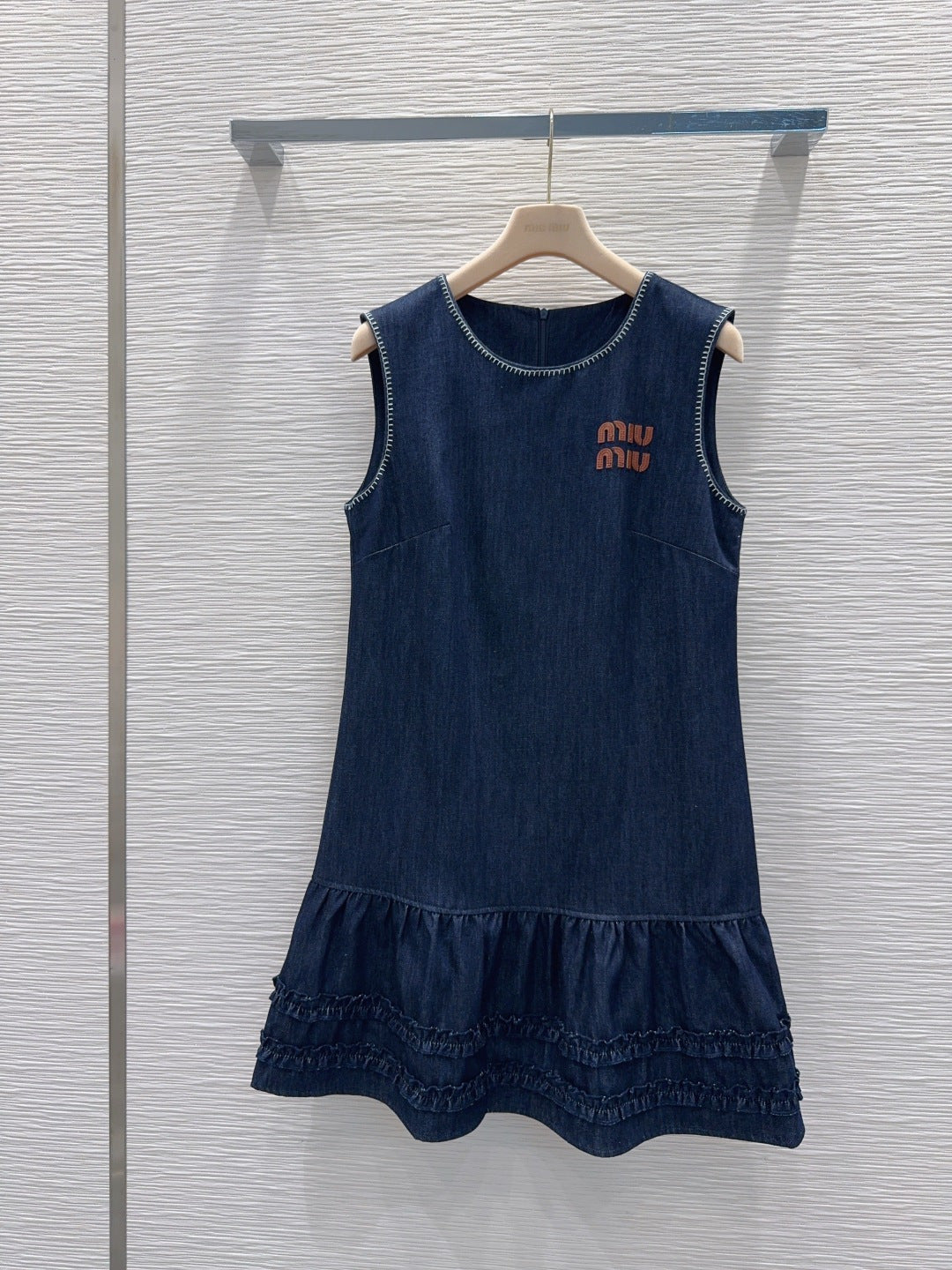 Miumiu 2026 Vest Dress Blue Cotton