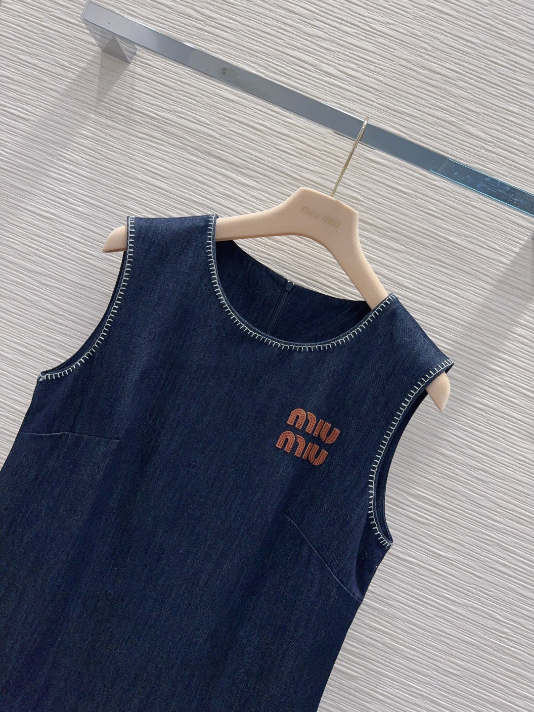 Miumiu 2026 Vest Dress Blue Cotton
