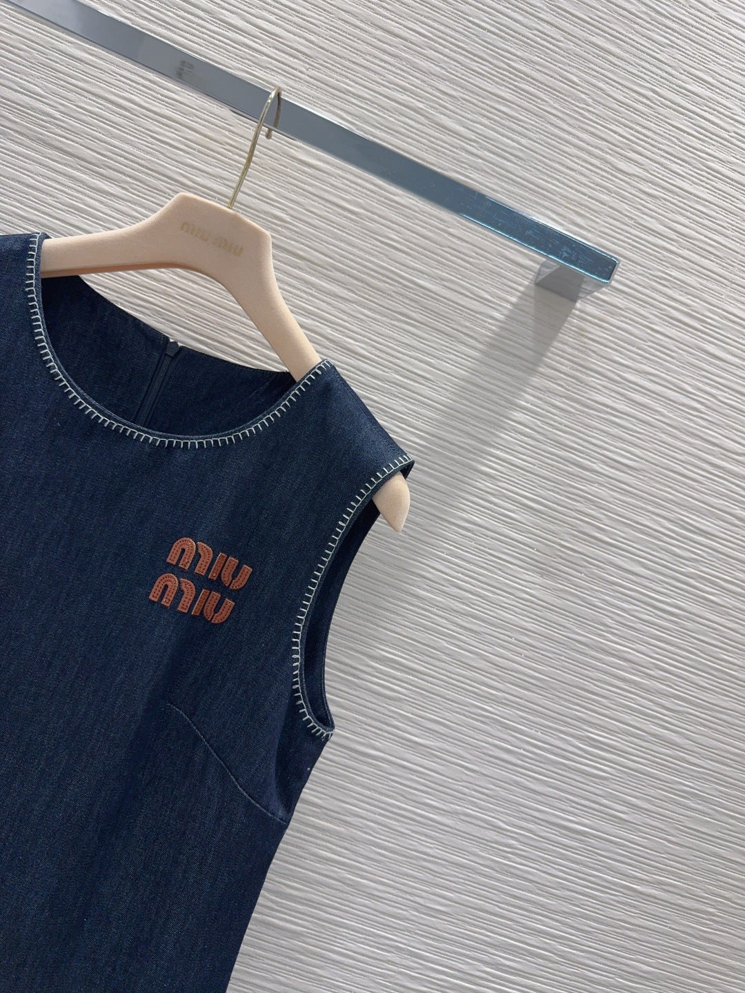 Miumiu 2026 Vest Dress Blue Cotton